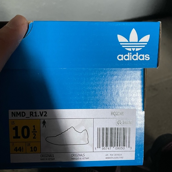 adidas nmd r1 v2 shadow maroon mens shoes NEW 100% AUTHENTIC - Picture 7 of 11